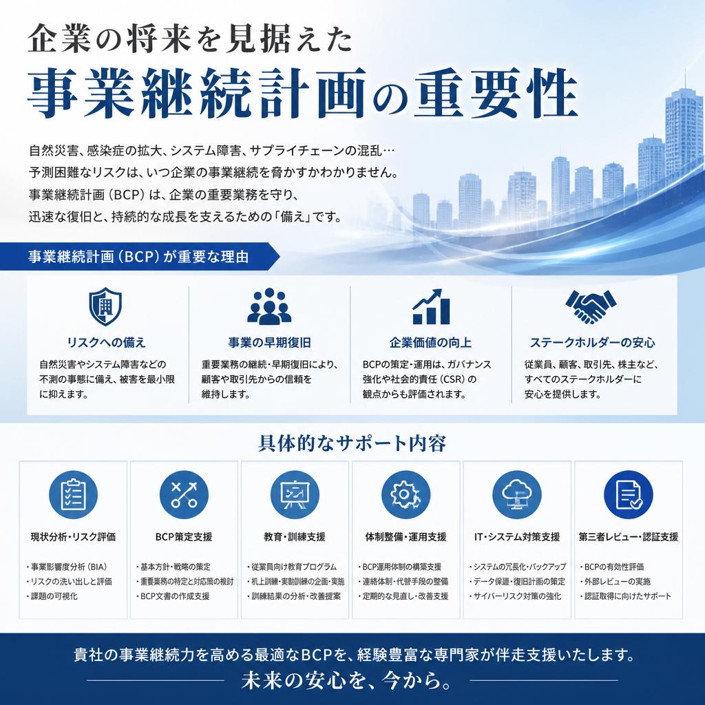 事業継続計画の策定支援