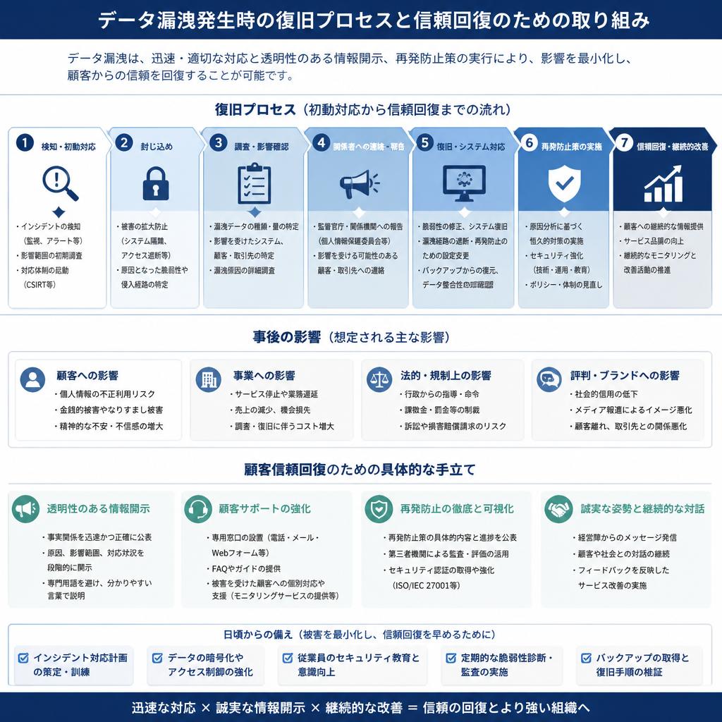 データ漏洩と事故後の復旧プロセス