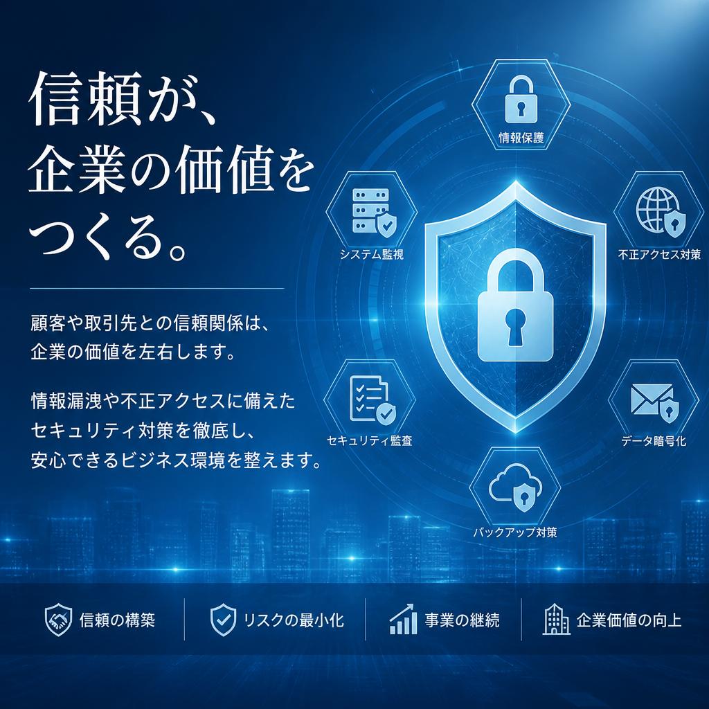 セキュリティ対策で信頼を構築